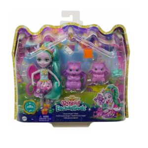 Mattel Enchantimals Royals Κούκλα Deanna & Οικογένεια Δράκοι GYJ09