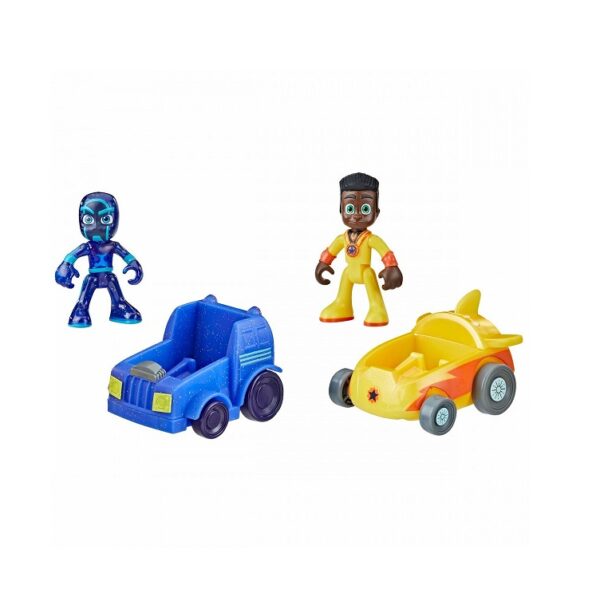 Hasbro Παιχνίδι Μινιατούρα PJ Masks PJ Masks Heroes vs. Villains Battle Racers Newton Star vs Night Ninja F4587 - Image 2