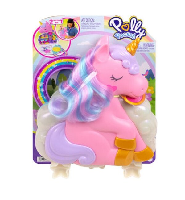 Mattel Παιχνίδι Μινιατούρα Polly Pocket Rainbow Unicorn Salon  HKV51
