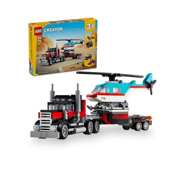 Lego Creator Flatbed Truck With Helicopter 31146