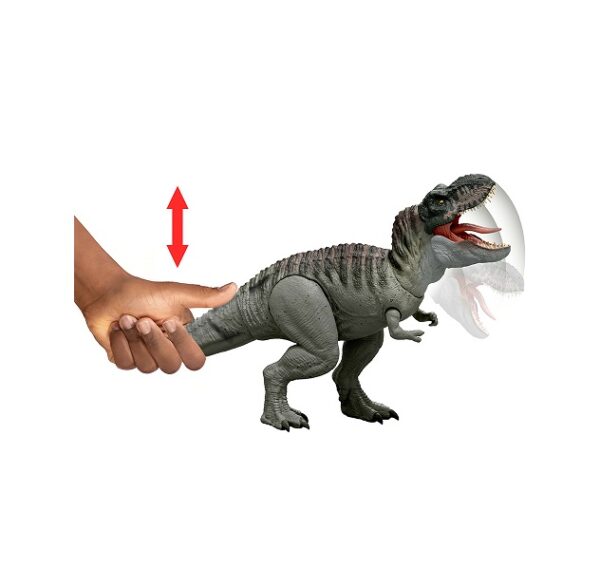 JURASSIC WORLD REBIRTH POWER DEVOUR - T-REX ΜΕ ΕΠΑΝΑΛΑΜΒΑΝΟΜΕΝΟ ΔΑΓΚΩΜΑ ΚΑΙ ΗΧΟΥΣ (JCH02) - Image 2